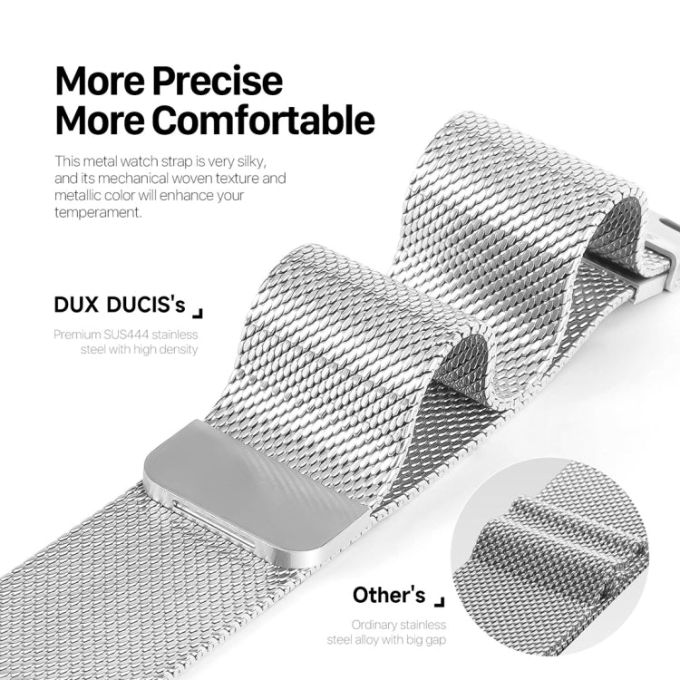 For Apple Watch Series 3 42mm DUX DUCIS Milanese Pro Series Stainless Steel Watch Band(Silver) - Watch Bands by DUX DUCIS | Online Shopping South Africa | PMC Jewellery