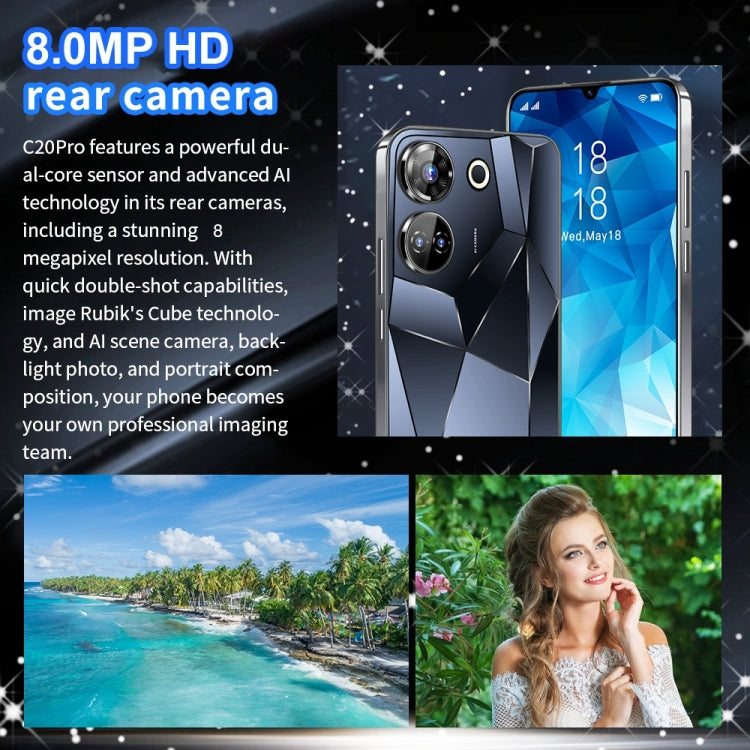 C20 Pro / X19, 2GB+16GB, 6.49 inch Face Identification Android 8.1 MTK6580A Quad Core, Network: 3G, Dual SIM(Black) -  by PMC Jewellery | Online Shopping South Africa | PMC Jewellery