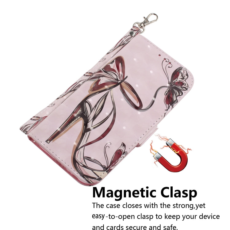 For Google Pixel 9 3D Colored Horizontal Flip Leather Phone Case(Butterfly High-heeled) - Google Cases by PMC TechLife | Online Shopping South Africa | PMC TechLife | Buy Now Pay Later Mobicred