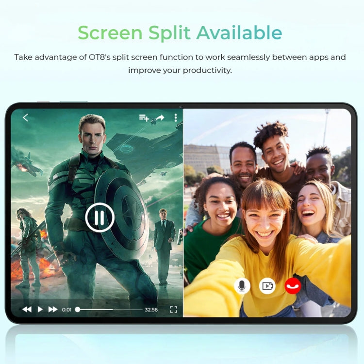 [HK Warehouse] OUKITEL OT8 Tablet PC 11 inch, 6GB+256GB, Android 13 Unisoc Tiger T606 Octa Core, Support Dual SIM 4G Network, EU Plug(Green) - Other by OUKITEL | Online Shopping South Africa | PMC Jewellery