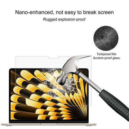 For Macbook Air 15 2024 2pcs 0.26mm 9H Surface Hardness Explosion-proof Tempered Glass Film - Screen Protectors by PMC Jewellery | Online Shopping South Africa | PMC Jewellery | Buy Now Pay Later Mobicred