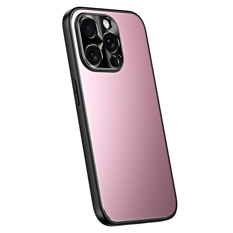 For iPhone 14 Pro Max R-JUST RJ-61 Electroplating Frosted TPU + PC Phone Case(Pink) - iPhone 14 Pro Max Cases by R-JUST | Online Shopping South Africa | PMC Jewellery