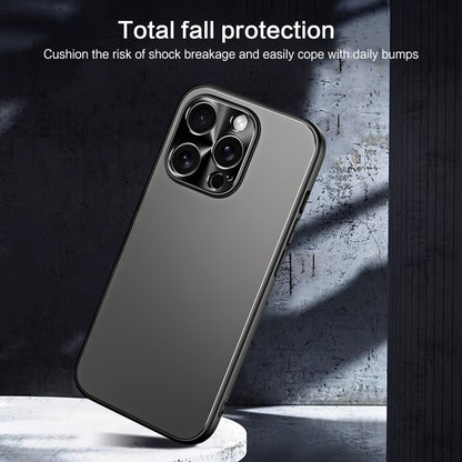 For iPhone 13 R-JUST RJ-61 Electroplating Frosted TPU + PC Phone Case(Silver) - iPhone 13 Cases by R-JUST | Online Shopping South Africa | PMC Jewellery