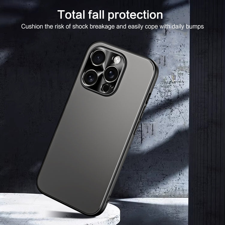For iPhone 14 R-JUST RJ-61 Electroplating Frosted TPU + PC Phone Case(Grey) - iPhone 14 Cases by R-JUST | Online Shopping South Africa | PMC Jewellery