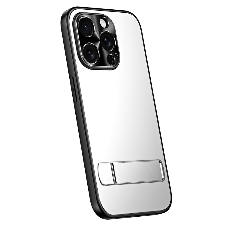 For iPhone 15 Pro R-JUST RJ-61 Electroplating Frosted TPU + PC Phone Case with Holder(Silver) - free shipping - PMC TechLife - Order now!