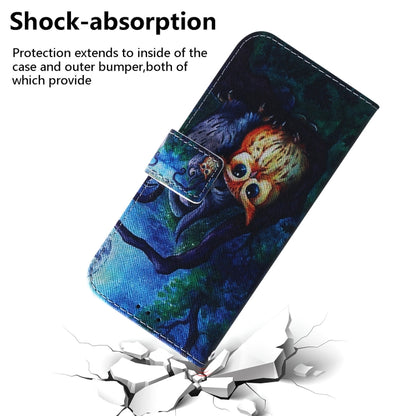 For Google Pixel 9 Pro Coloured Drawing Flip Leather Phone Case(Oil Painting Owl) - Google Cases by PMC Jewellery | Online Shopping South Africa | PMC Jewellery | Buy Now Pay Later Mobicred