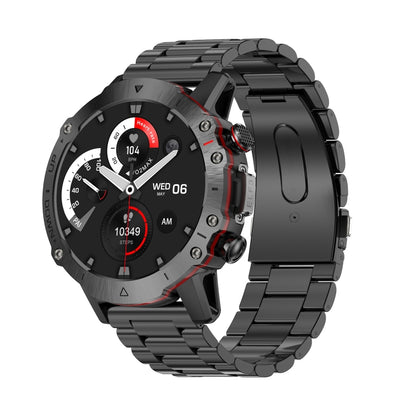 LEMFO ELF3 1.39 inch TFT Round Screen Outdoor Steel Strap Smart Watch Supports Blood Oxygen Monitoring(Black) - Smart Watches by LEMFO | Online Shopping South Africa | PMC Jewellery | Buy Now Pay Later Mobicred