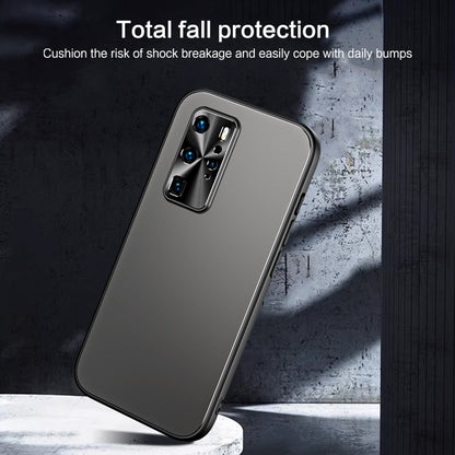 For Huawei P40 R-JUST RJ-61 Electroplating Frosted TPU + PC Phone Case(Silver) - Huawei Cases by R-JUST | Online Shopping South Africa | PMC Jewellery