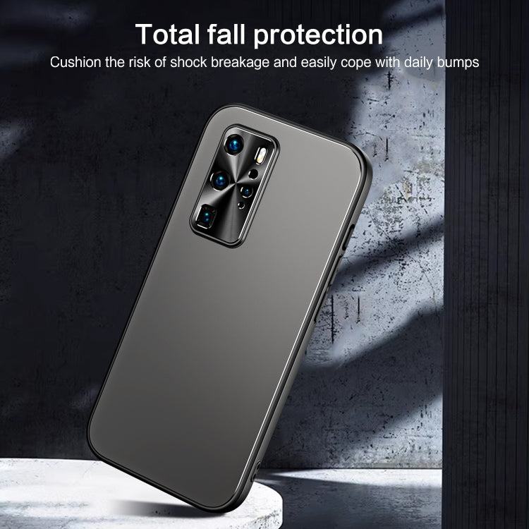 For Huawei P40 Pro R-JUST RJ-61 Electroplating Frosted TPU + PC Phone Case(Silver) - Huawei Cases by R-JUST | Online Shopping South Africa | PMC Jewellery