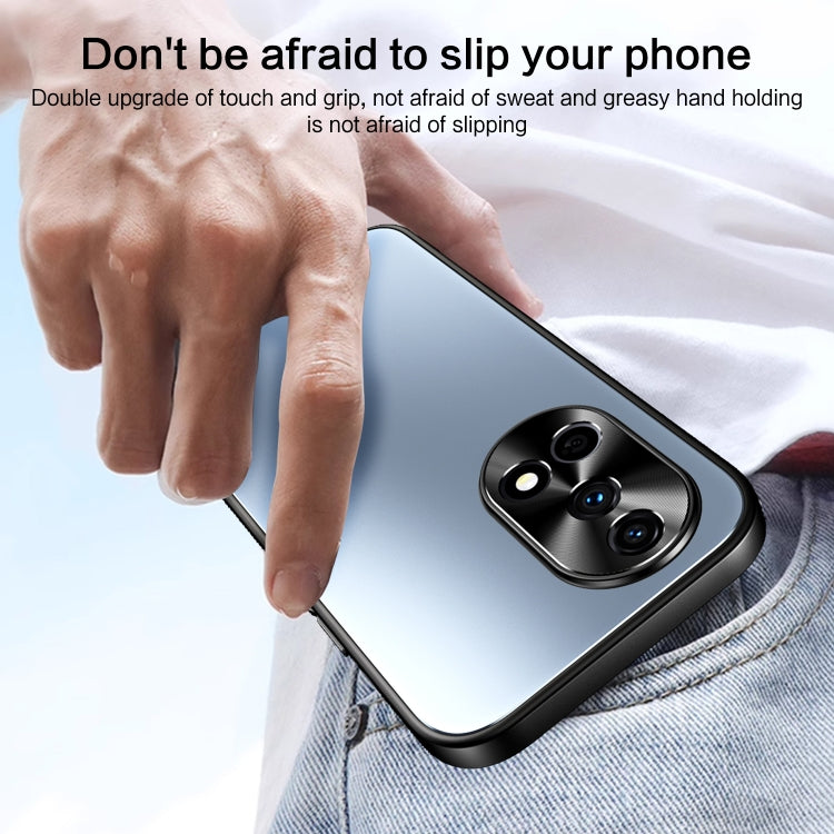 For Huawei nova 12 R-JUST RJ-61 Electroplating Frosted TPU + PC Phone Case(Blue) - Huawei Cases by R-JUST | Online Shopping South Africa | PMC TechLife | Buy Now Pay Later Mobicred