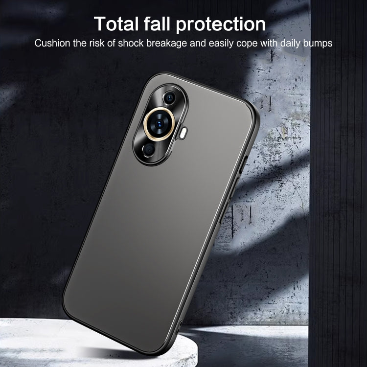For Huawei nova 11 R-JUST RJ-61 Electroplating Frosted TPU + PC Phone Case with Holder(Silver) - Huawei Cases by R-JUST | Online Shopping South Africa | PMC TechLife | Buy Now Pay Later Mobicred
