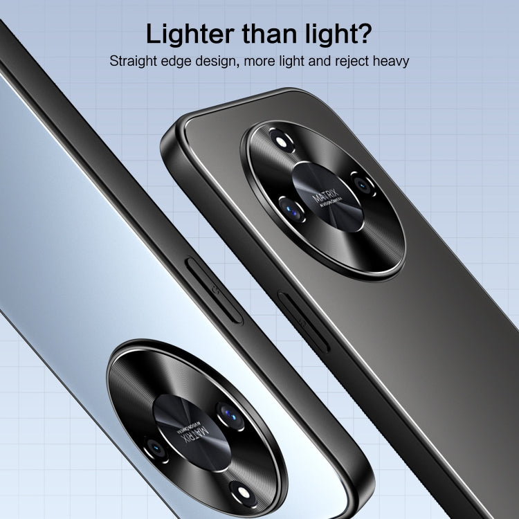 For Honor X50 R-JUST RJ-61 Electroplating Frosted TPU + PC Phone Case(Grey) - Honor Cases by R-JUST | Online Shopping South Africa | PMC TechLife | Buy Now Pay Later Mobicred