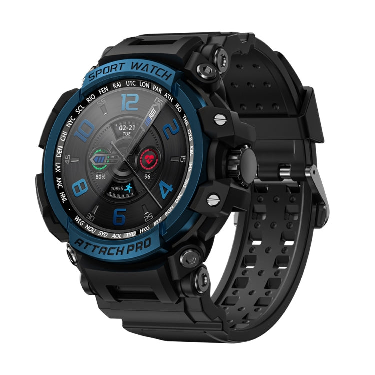 LOKMAT ATTACK Pro 1.32 inch BT5.1 Smart Sport Watch, Support Bluetooth Call / Sleep / Blood Oxygen / Heart Rate / Blood Pressure Health Monitor(Blue) - Smart Watches by Lokmat | Online Shopping South Africa | PMC Jewellery | Buy Now Pay Later Mobicred