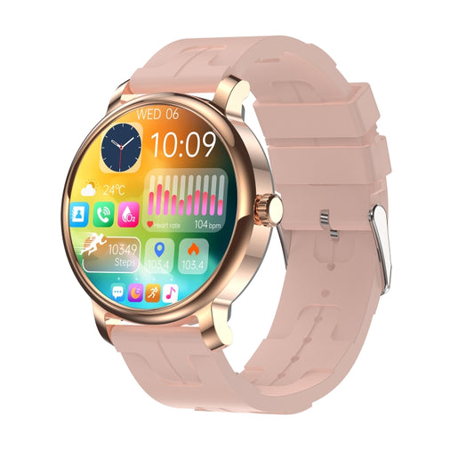 LEMFO LF35 1.43 inch AMOLED Round Screen Silicone Strap Smart Watch Supports Blood Oxygen Detection(Gold) - Smart Watches by LEMFO | Online Shopping South Africa | PMC Jewellery