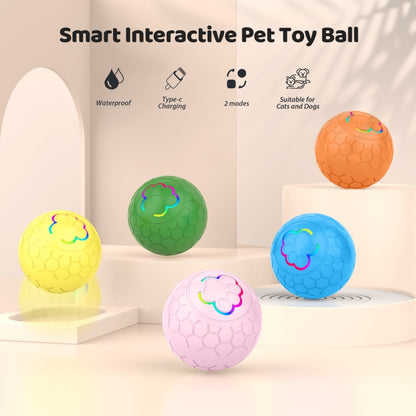 O5 Smart Pet Cat Toy Ball Luminous Yo-Yo Diameter 2.4 inches Standalone Version(Blue) - Rubber Silicone Toys by PMC Jewellery | Online Shopping South Africa | PMC Jewellery