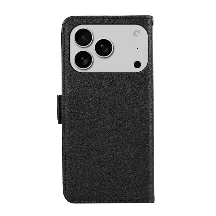 For iPhone 17 Pro ABEEL Side-Magnetic Litchi Pattern Leather RFID Phone Case(Black) - free shipping - PMc TechLife - Order now!