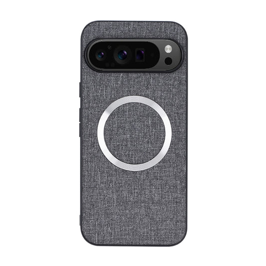 For Google Pixel 9 Pro CD Magnetic Ring Cloth Texture PU Phone Case(Grey) - Google Cases by PMC Jewellery | Online Shopping South Africa | PMC Jewellery | Buy Now Pay Later Mobicred