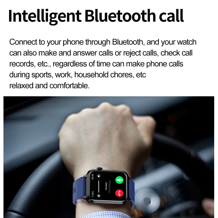 ET580 2.04 inch AMOLED Screen Sports Smart Watch Support Bluethooth Call /  ECG Function(Blue Silicone Band) - Smart Watches by PMC Jewellery | Online Shopping South Africa | PMC Jewellery