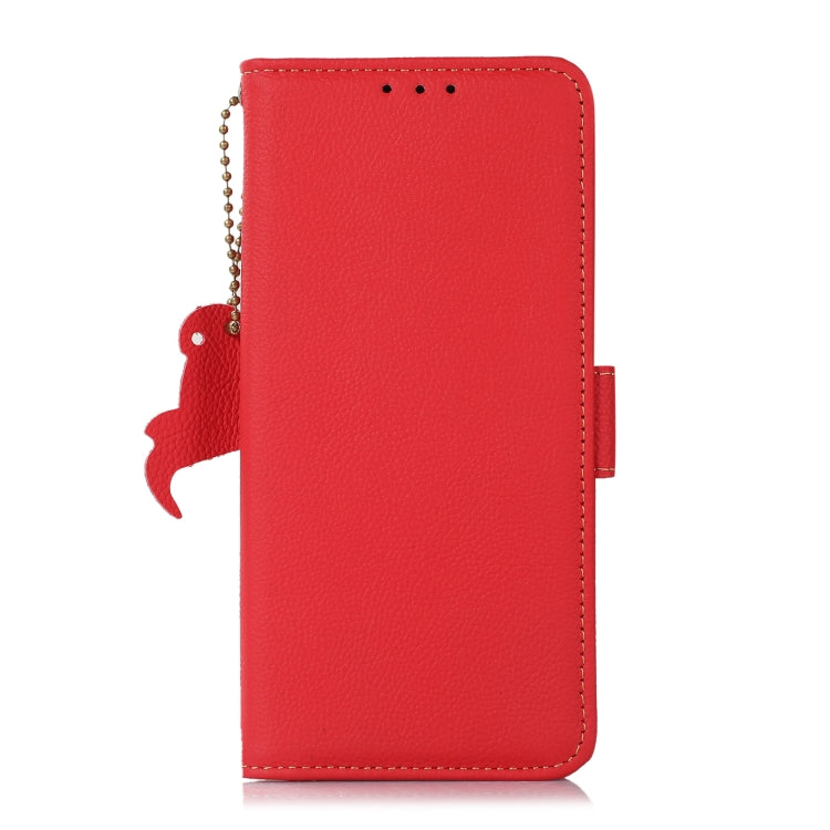 For OnePlus Ace 3V Side-Magnetic TJ Genuine Leather RFID Phone Case(Red) - OnePlus Cases by PMC TechLife | Online Shopping South Africa | PMC TechLife | Buy Now Pay Later Mobicred