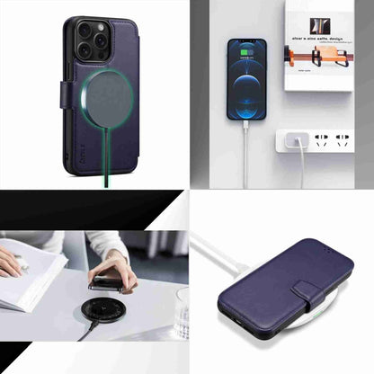 For iPhone 14 Pro Max ESEBLE E1 Nappa Texture MagSafe Holder Leather Phone Case(Dark Blue) - iPhone 14 Pro Max Cases by ESEBLE | Online Shopping South Africa | PMC Jewellery | Buy Now Pay Later Mobicred