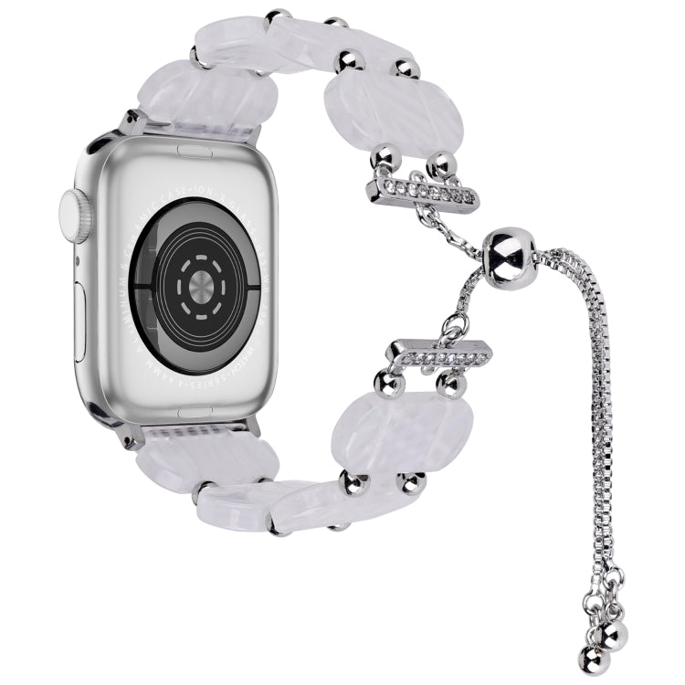 For Apple Watch Series 9 41mm Resin Retractable Chain Watch Band(Fluorescent) - Watch Bands by PMC TechLife | Online Shopping South Africa | PMC TechLife