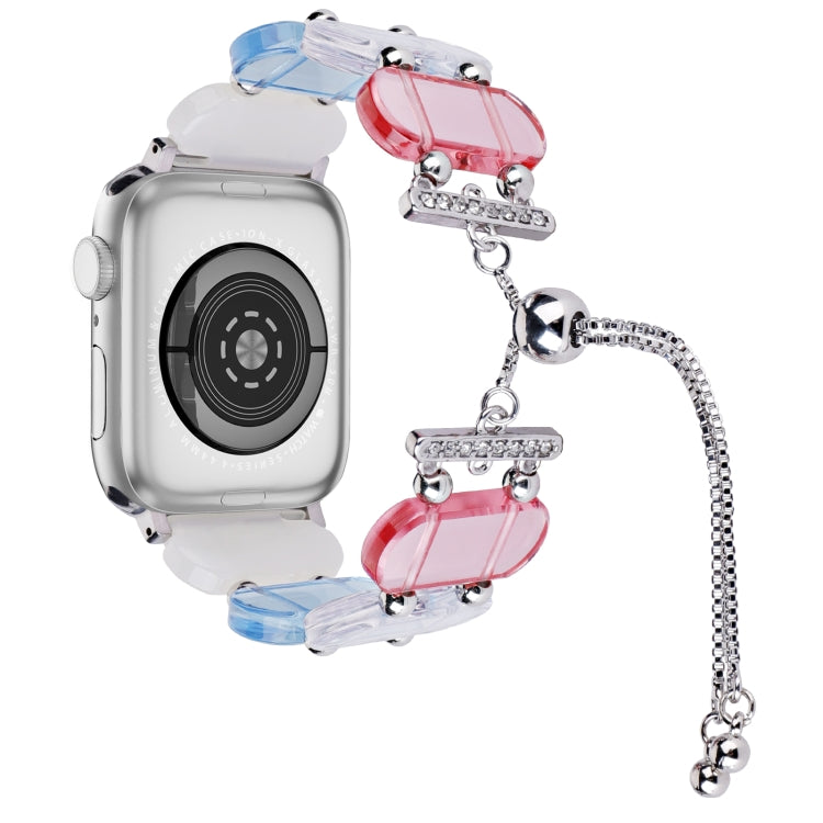 For Apple Watch Series 7 41mm Resin Retractable Chain Watch Band(Colors) - Watch Bands by PMC TechLife | Online Shopping South Africa | PMC TechLife