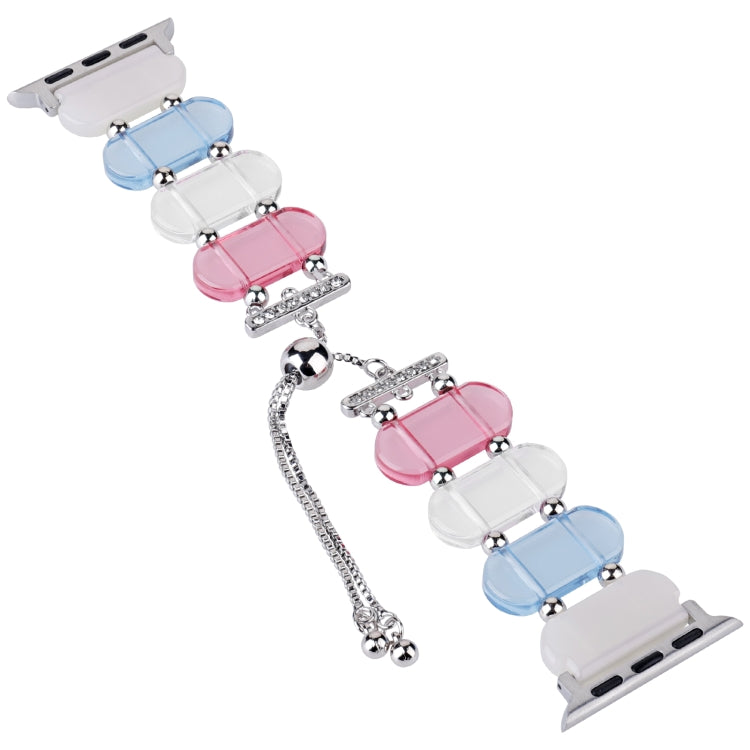 For Apple Watch SE 40mm Resin Retractable Chain Watch Band(Colors) - Watch Bands by PMC TechLife | Online Shopping South Africa | PMC TechLife