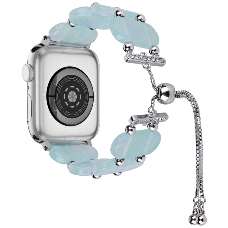 For Apple Watch Series 4 40mm Resin Retractable Chain Watch Band(Ice Blue) - free shipping - PMC TechLife - Order now!