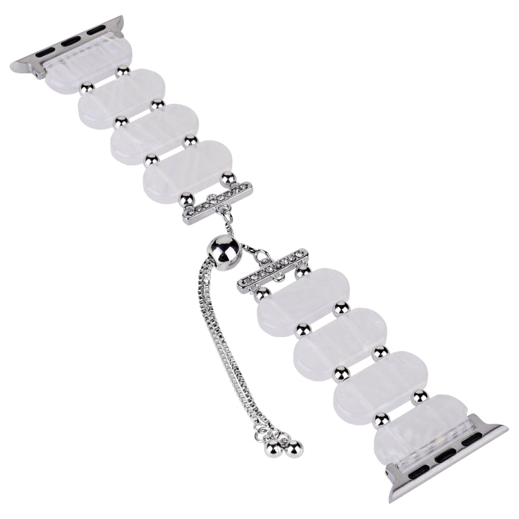 For Apple Watch Series 2 42mm Resin Retractable Chain Watch Band(Fluorescent) - Watch Bands by PMC TechLife | Online Shopping South Africa | PMC TechLife