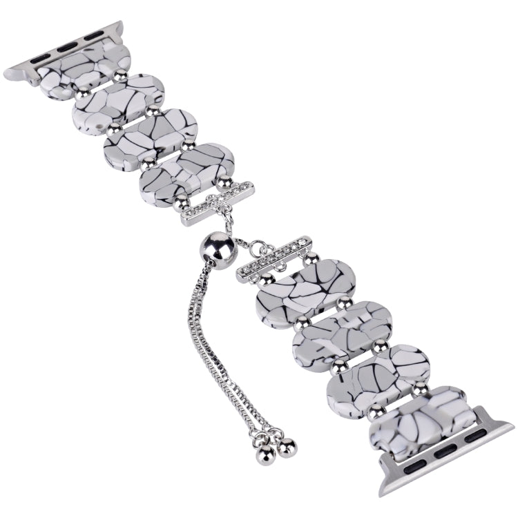 For Apple Watch Series 2 38mm Resin Retractable Chain Watch Band(Cracks) - Watch Bands by PMC TechLife | Online Shopping South Africa | PMC TechLife