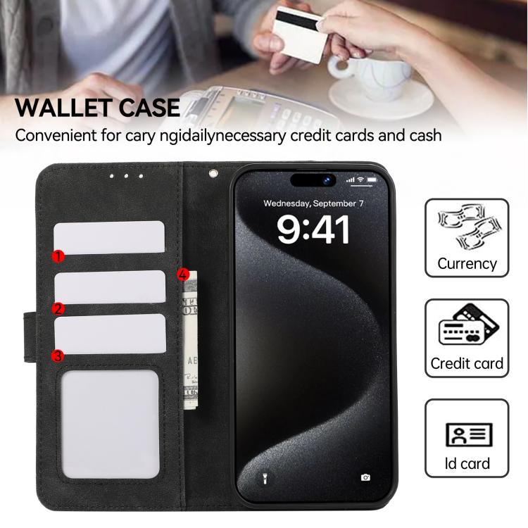 For iPhone 17 Pro Max ABEEL Color Block Magnetic RFID Leather Phone Case(Black-Green) - free shipping - PMc TechLife - Order now!