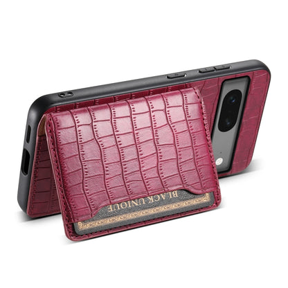 For Google Pixel 7 5G Crocodile Texture Card Bag Design Full Coverage Phone Case(Red) - Google Cases by PMC Jewellery | Online Shopping South Africa | PMC Jewellery | Buy Now Pay Later Mobicred