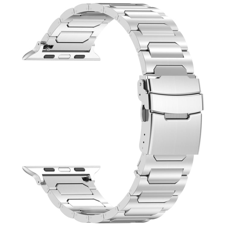 For Apple Watch Ultra 2 49mm I-Shaped Titanium Metal Watch Band(Mirror Silver) - Watch Bands by PMC Jewellery | Online Shopping South Africa | PMC Jewellery