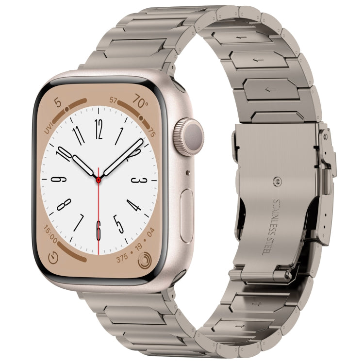 For Apple Watch SE 44mm I-Shaped Titanium Metal Watch Band(Titanium) - Watch Bands by PMC TechLife | Online Shopping South Africa | PMC TechLife