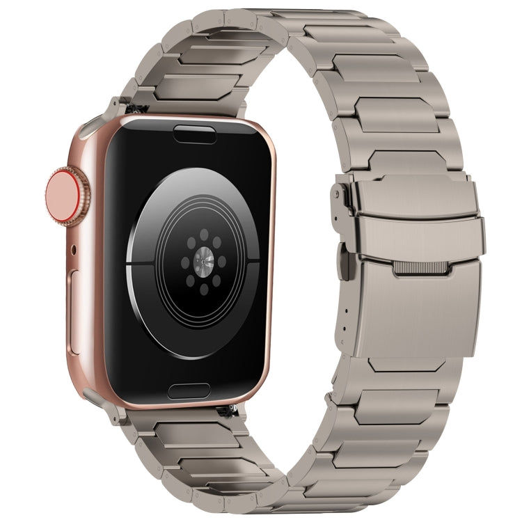 For Apple Watch SE 44mm I-Shaped Titanium Metal Watch Band(Titanium) - Watch Bands by PMC TechLife | Online Shopping South Africa | PMC TechLife