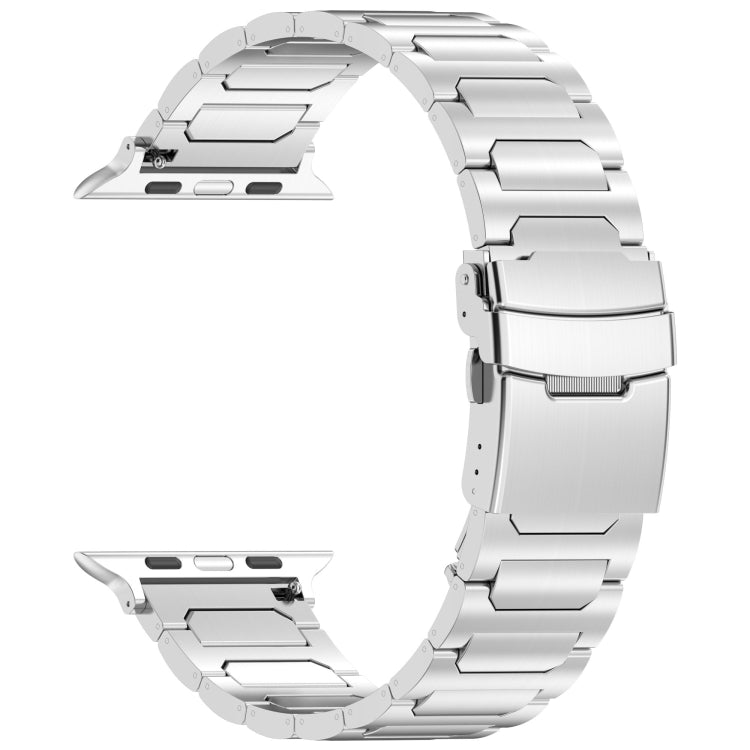 For Apple Watch SE 44mm I-Shaped Titanium Metal Watch Band(Silver) - Watch Bands by PMC TechLife | Online Shopping South Africa | PMC TechLife