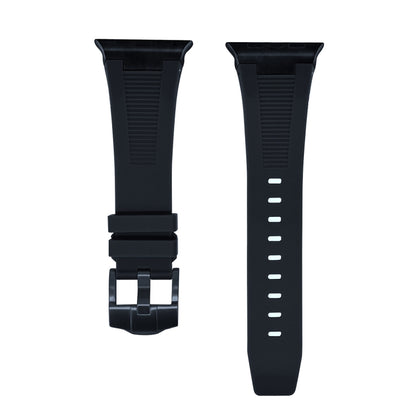 For Apple Watch Series 2 42mm Loners Liquid Silicone Watch Band(Black Black) - Watch Bands by PMC Jewellery | Online Shopping South Africa | PMC Jewellery