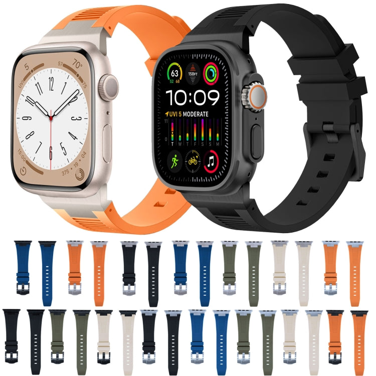 For Apple Watch Series 2 42mm Loners Liquid Silicone Watch Band(Silver Starlight) - free shipping - PMC TechLife - Order now!