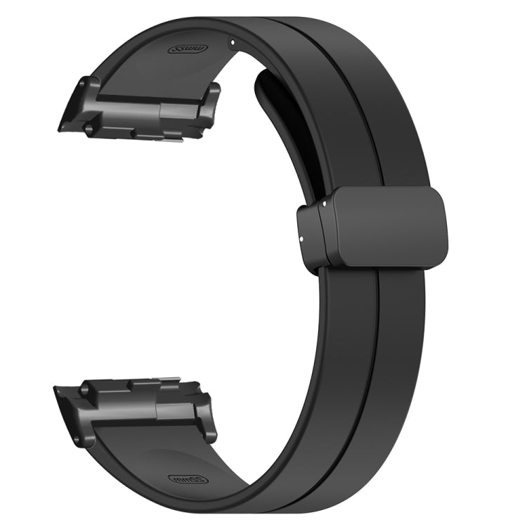 For Huawei Watch D Solid Color Folding Magnetic Buckle Silicone Watch Band(Black) - Watch Bands by PMC Jewellery | Online Shopping South Africa | PMC Jewellery