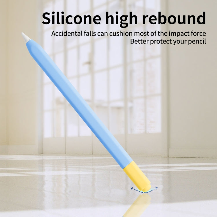 For Apple Pencil (USB-C) Double Cap Contrasting Color Silicone Protective Case(Black) - Pencil Accessories by PMC Jewellery | Online Shopping South Africa | PMC Jewellery | Buy Now Pay Later Mobicred