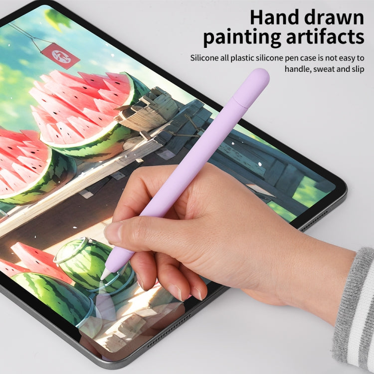 For Apple Pencil (USB-C) Solid Color Silicone Protective Case(Matcha Green) - Pencil Accessories by PMC Jewellery | Online Shopping South Africa | PMC Jewellery | Buy Now Pay Later Mobicred