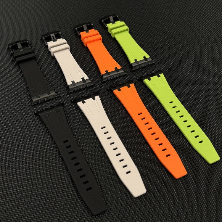 For Apple Watch Ultra 2 49mm Stone Grain Liquid Silicone Watch Band(Titanium Black) - Watch Bands by PMC TechLife | Online Shopping South Africa | PMC TechLife