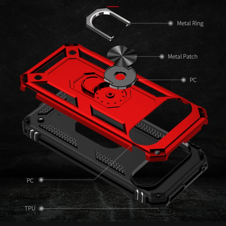 For Google Pixel 9 Shockproof TPU + PC Phone Case with Holder(Red) - Google Cases by PMC Jewellery | Online Shopping South Africa | PMC Jewellery | Buy Now Pay Later Mobicred