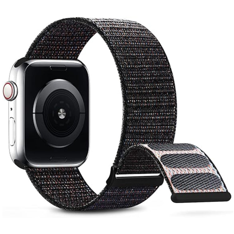 For Apple Watch Ultra 2 49mm Dual Hook and Loop Nylon Watch Band(Reflective Black) - Watch Bands by PMC TechLife | Online Shopping South Africa | PMC TechLife