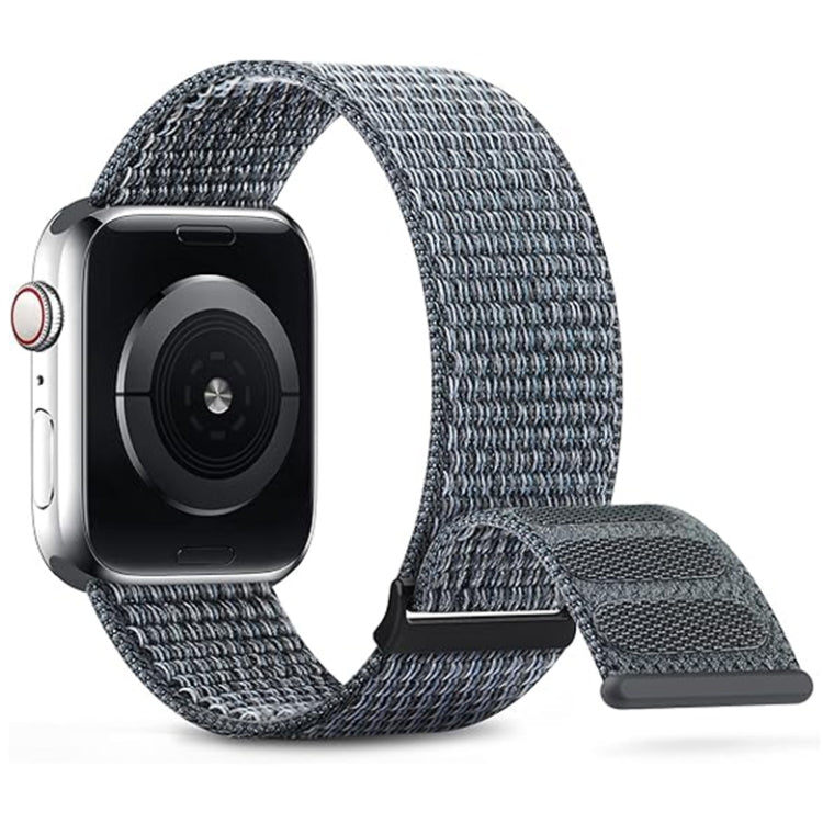 For Apple Watch Series 8 41mm Dual Hook and Loop Nylon Watch Band(Grey) - Watch Bands by PMC Jewellery | Online Shopping South Africa | PMC Jewellery