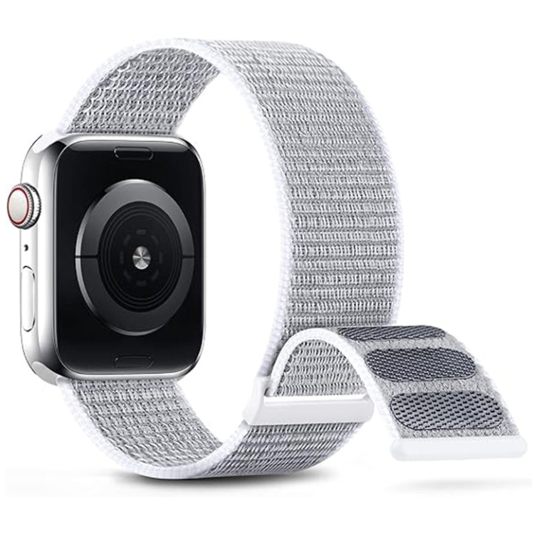 For Apple Watch Series 6 44mm Dual Hook and Loop Nylon Watch Band(Seashell) - Watch Bands by PMC TechLife | Online Shopping South Africa | PMC TechLife