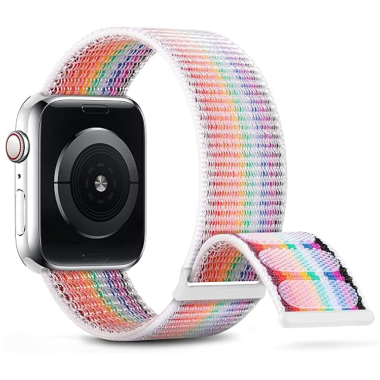 For Apple Watch Series 4 44mm Dual Hook and Loop Nylon Watch Band(Rainbow) - Watch Bands by PMC TechLife | Online Shopping South Africa | PMC TechLife