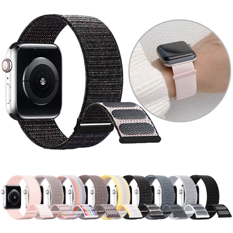 For Apple Watch Series 5 44mm Dual Hook and Loop Nylon Watch Band(Grey) - Watch Bands by PMC TechLife | Online Shopping South Africa | PMC TechLife