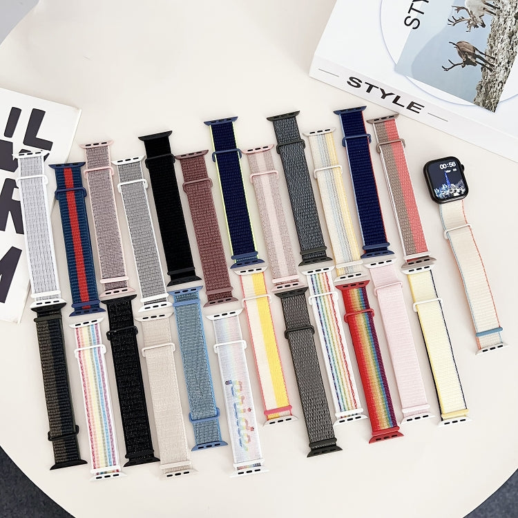 For Apple Watch Series 2 38mm Dual Hook and Loop Nylon Watch Band(Colorful Starlight) - Watch Bands by PMC TechLife | Online Shopping South Africa | PMC TechLife