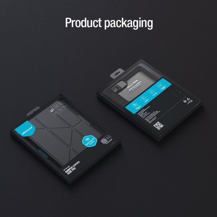 For iPad Pro 13 2024 NILLKIN Bumper Pro Multi-angle Folding Style Tablet Leather Case(Black) - iPad Pro 13 2024 Cases by NILLKIN | Online Shopping South Africa | PMC TechLife | Buy Now Pay Later Mobicred